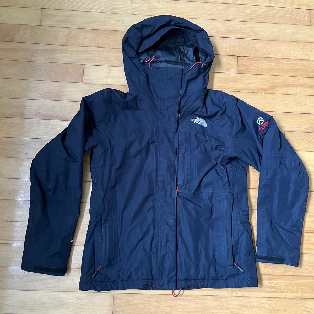 The North Face Summit Series Hooded Shell Jacket Black Mens Small Tech Outdoor